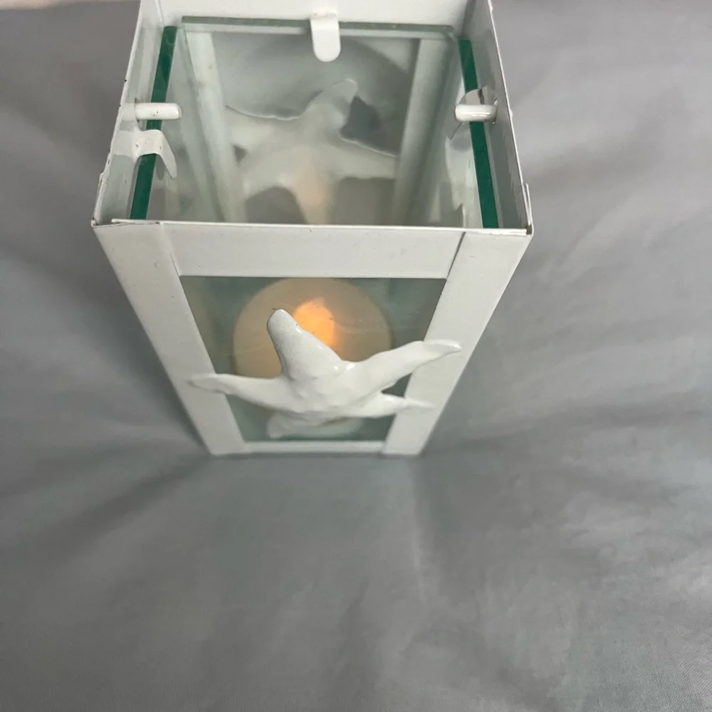 White Starfish Tealight Set